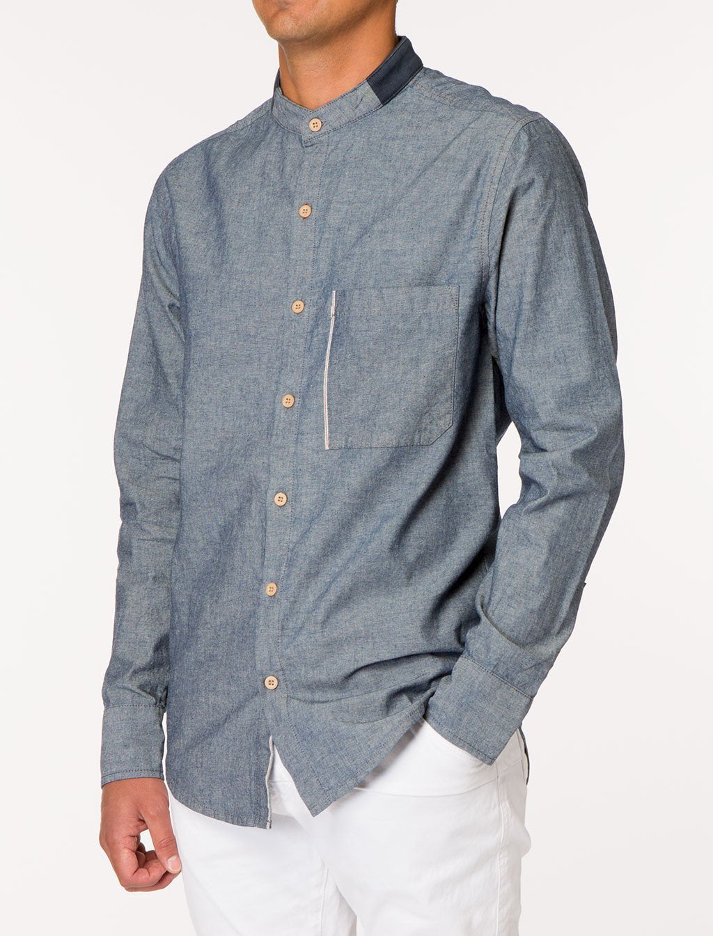 HUX Selvage Hem Denim Shirt