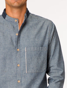 HUX Selvage Hem Denim Shirt