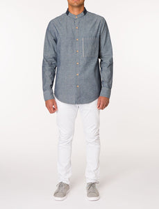 HUX Selvage Hem Denim Shirt