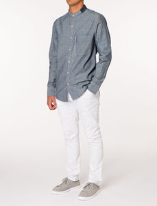 HUX Selvage Hem Denim Shirt