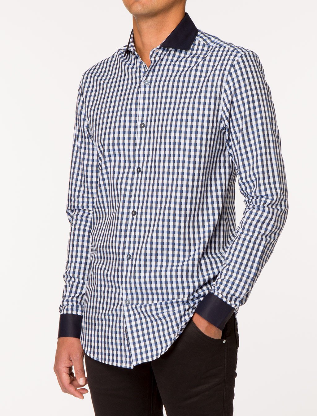 BINKS Classic Long Sleeve Woven Plaid Shirt