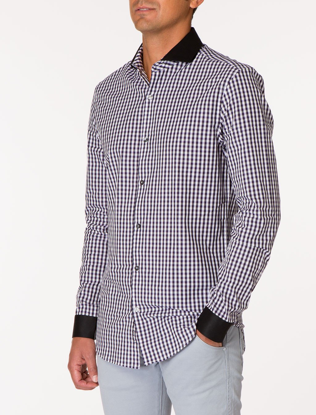 BINKS Classic Long Sleeve Woven Plaid Shirt