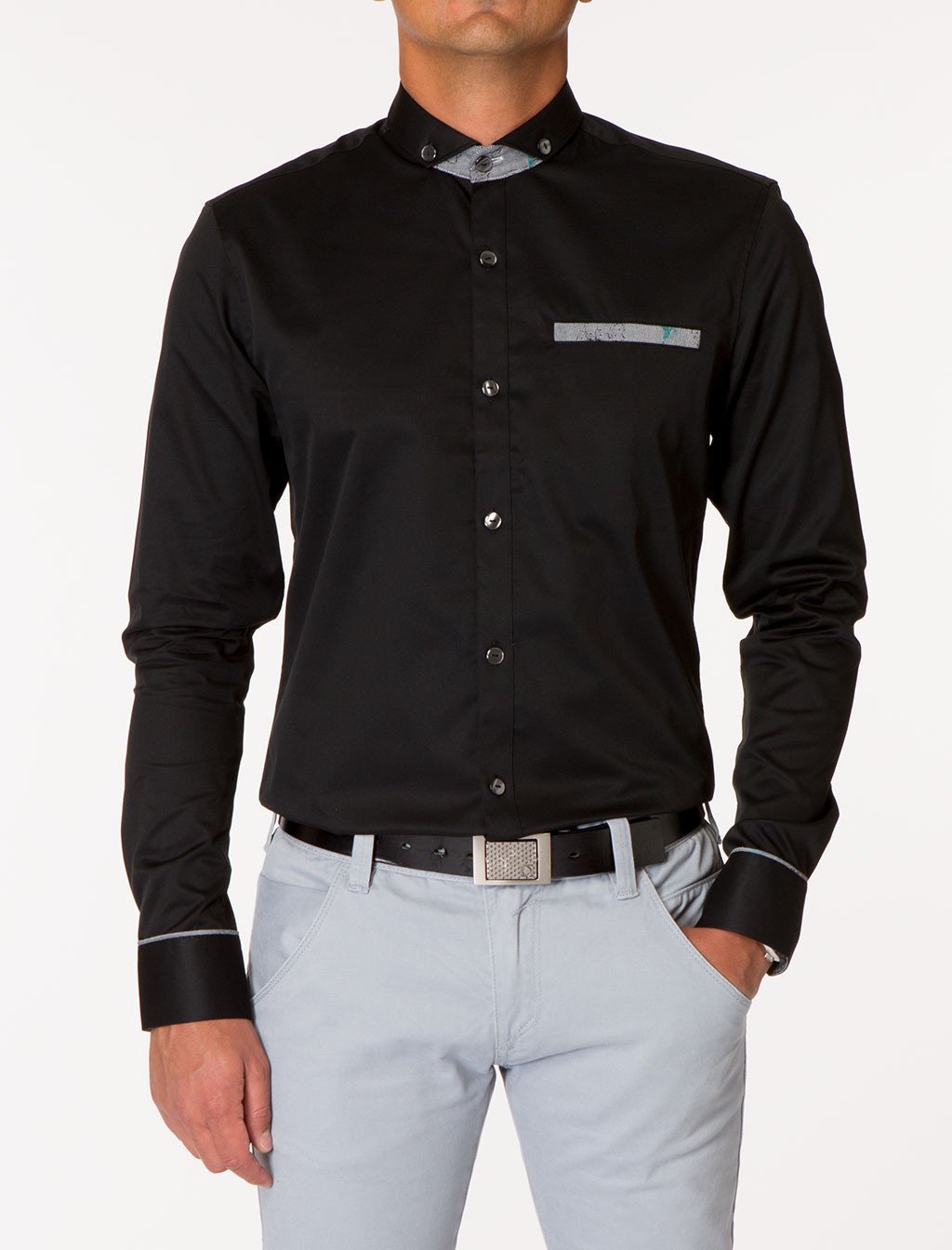 JARR Long Sleeve Solid Woven Shirt