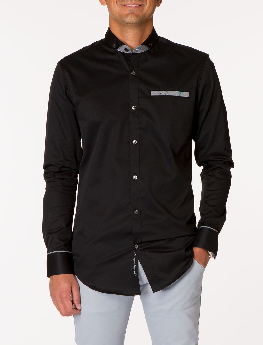 JARR Long Sleeve Solid Woven Shirt