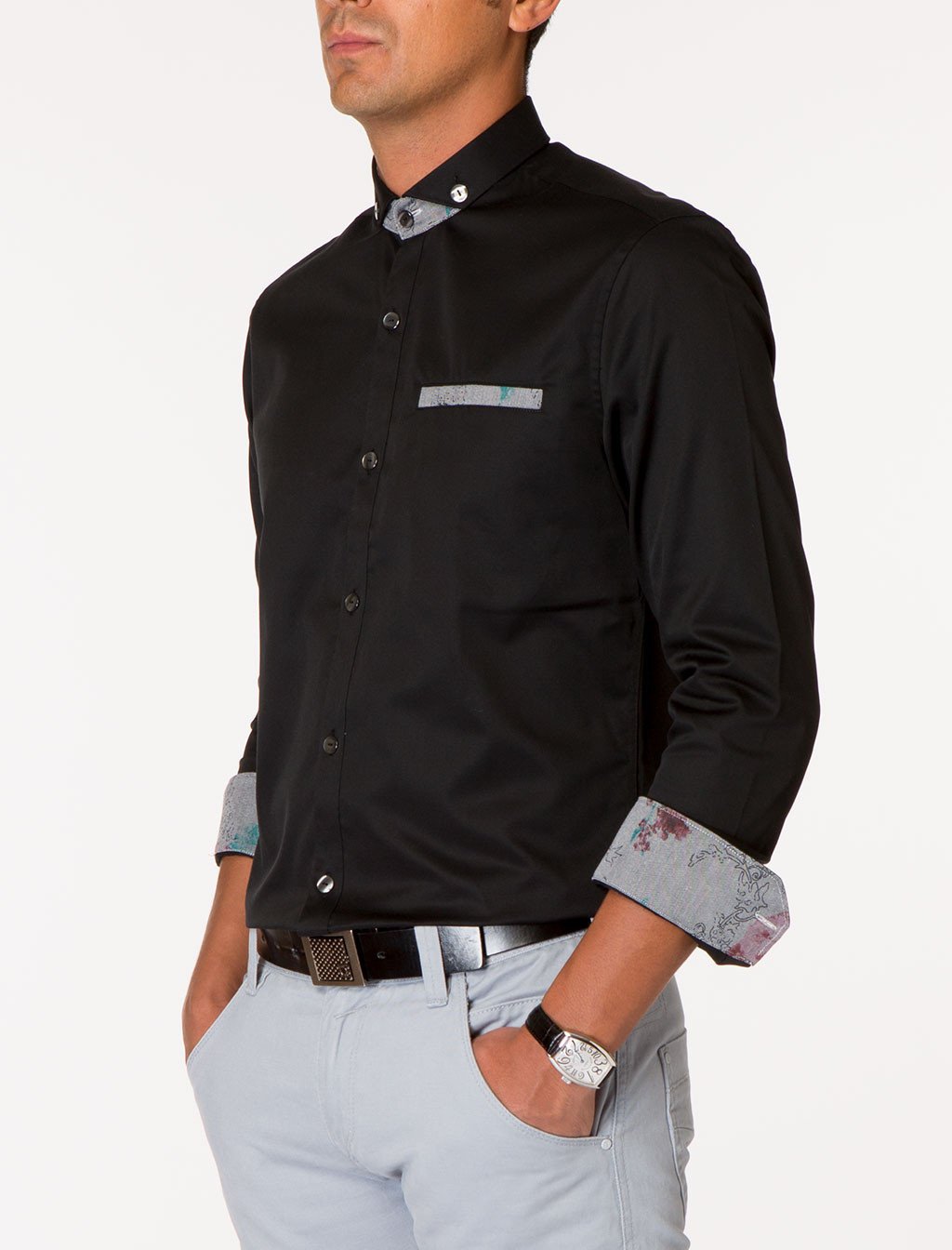 JARR Long Sleeve Solid Woven Shirt