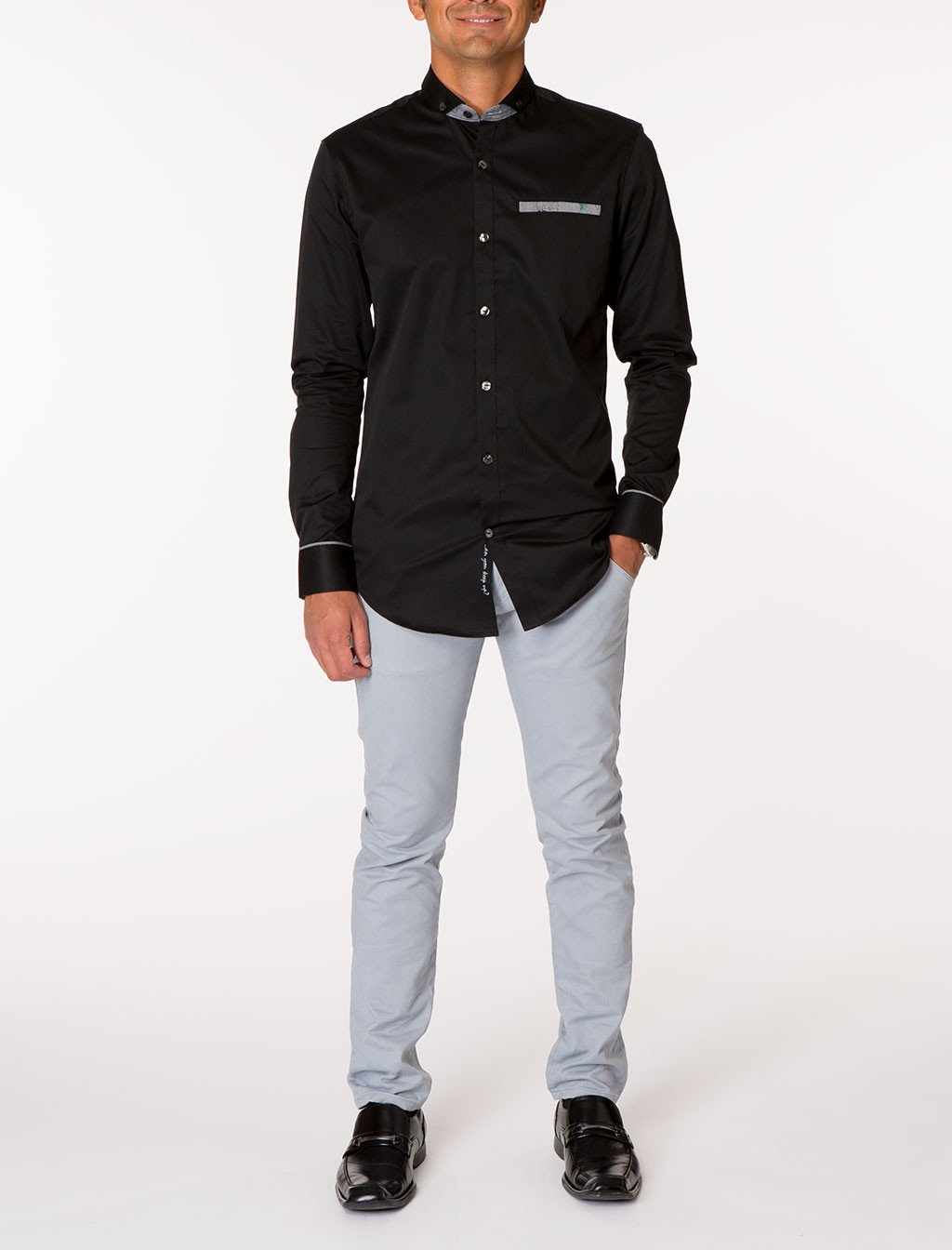 JARR Long Sleeve Solid Woven Shirt