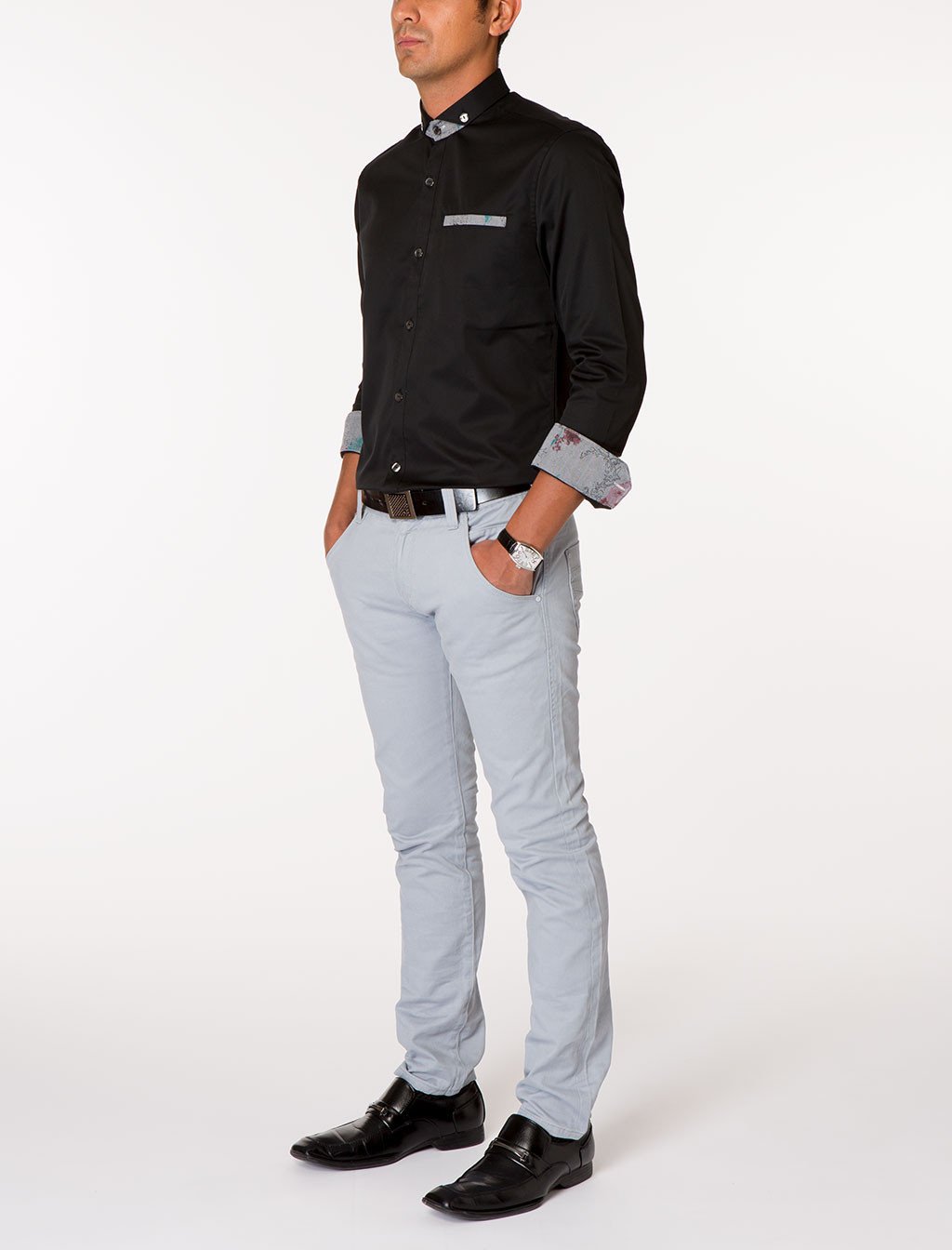 JARR Long Sleeve Solid Woven Shirt