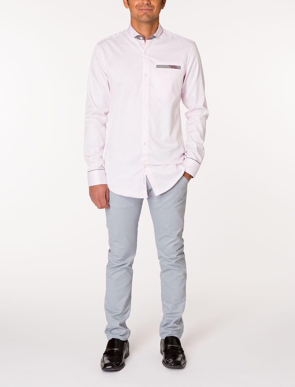 JARR Long Sleeve Solid Woven Shirt