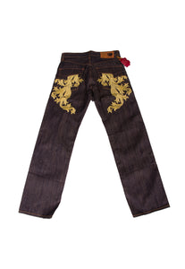 Year Of Double Waist Vines Denim Jeans